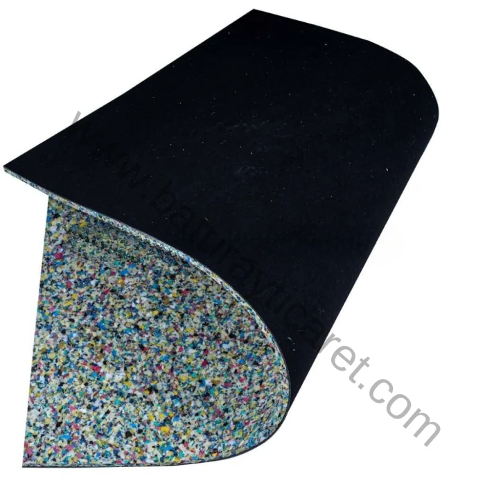 Parke altı ses yalıtımı, 13mm kalınlık, 50cm x 100cm ölçülerinde, gürültü ve titreşimleri azaltmaya yardımcı olur.