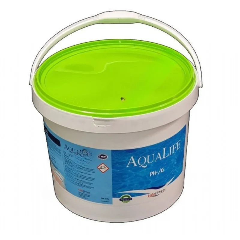 AquaLife pH düşürücü, suyun pH dengesini korumak ve su kalitesini artırmak için 25kg'lık büyük ambalajda.