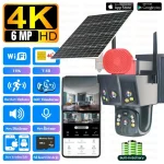 güneş enerjili solar kamera 6MP 4G'li çift kameralı PTZ speed dome kamera