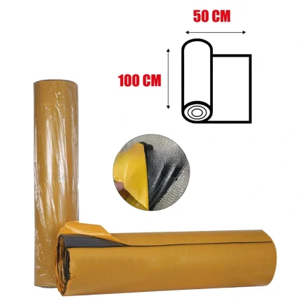 oto ses yalıtımı kauçuk köpüğü 9mm 5cm x 100cm